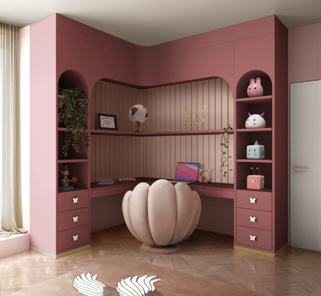 A Dreamy Pink Wonderland: A Magical and Functional Kids’ Bedroom