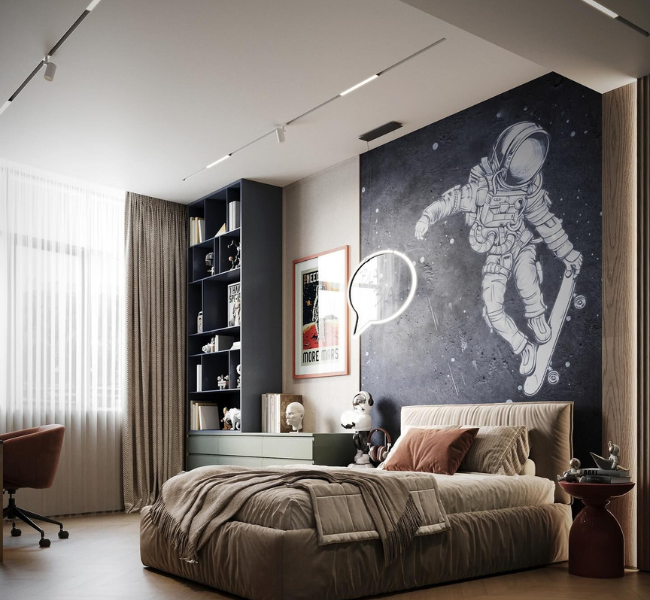 A Galactic Escape: The Ultimate Space-Themed Bedroom for Young Dreamers
