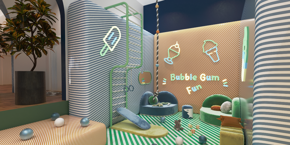 Bubble Gum Fun: The Sweetest Kids’ Lounge Awaits You