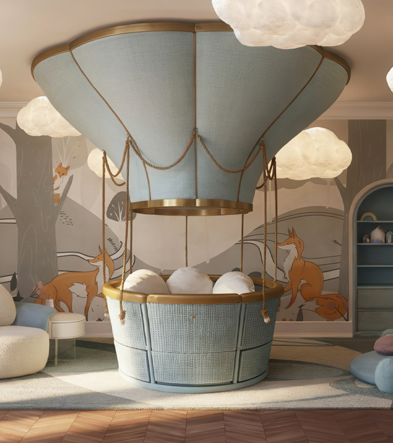 Fantasy Air Balloon circu magical furniture kids beds