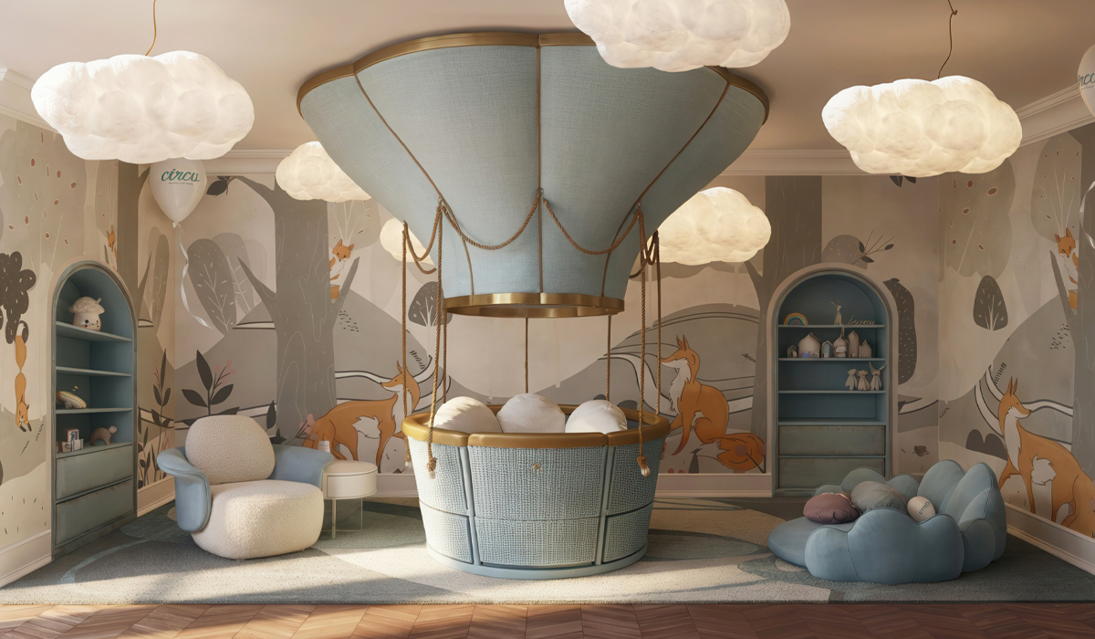 Fantasy Air Balloon circu magical furniture kids beds