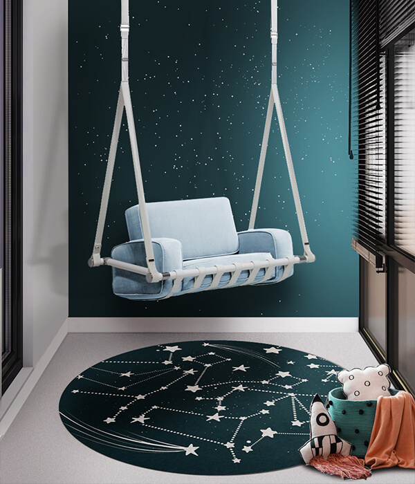 Stellar Round circu magical furniture kids rugs